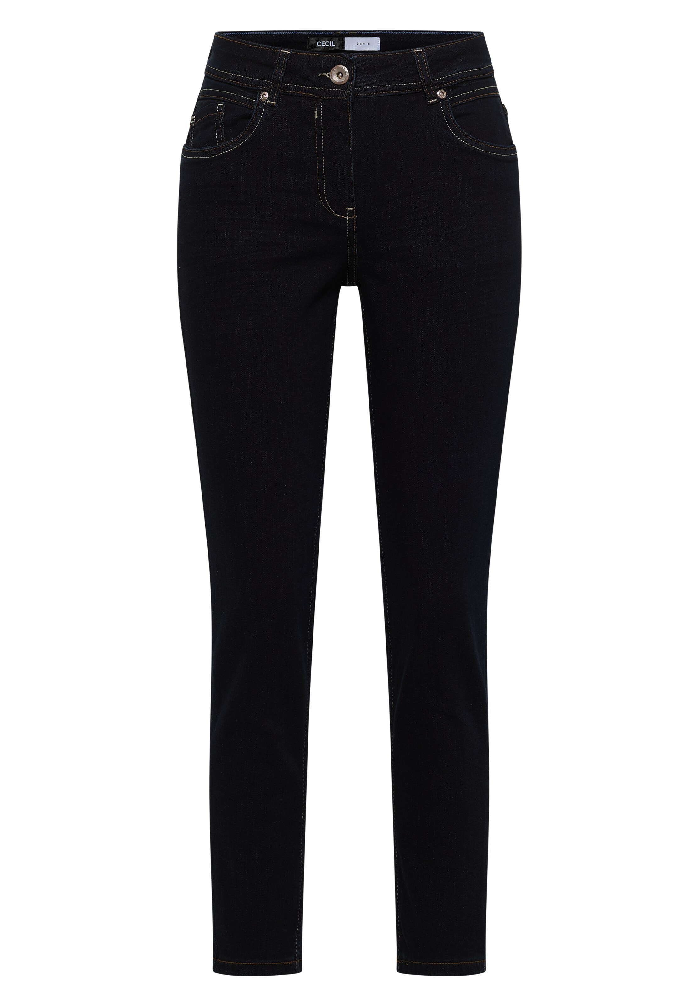 CECIL Mid Waist Slim Leg Jeans im Casual Fit in 25/28 in blau, Produktansicht
