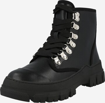 Sofie Schnoor Lace-Up Ankle Boots in Black: front