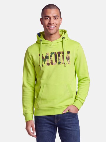 salzhaut Sweatshirt 'Heff - Moin' in Green: front