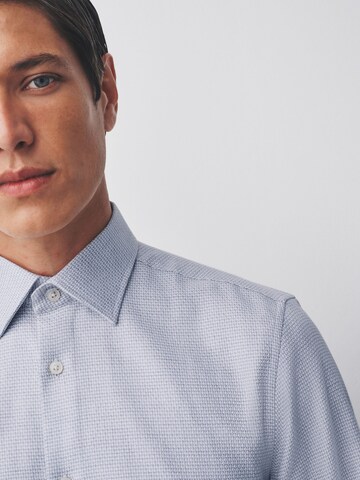 Next Slim fit Button Up Shirt in Grey
