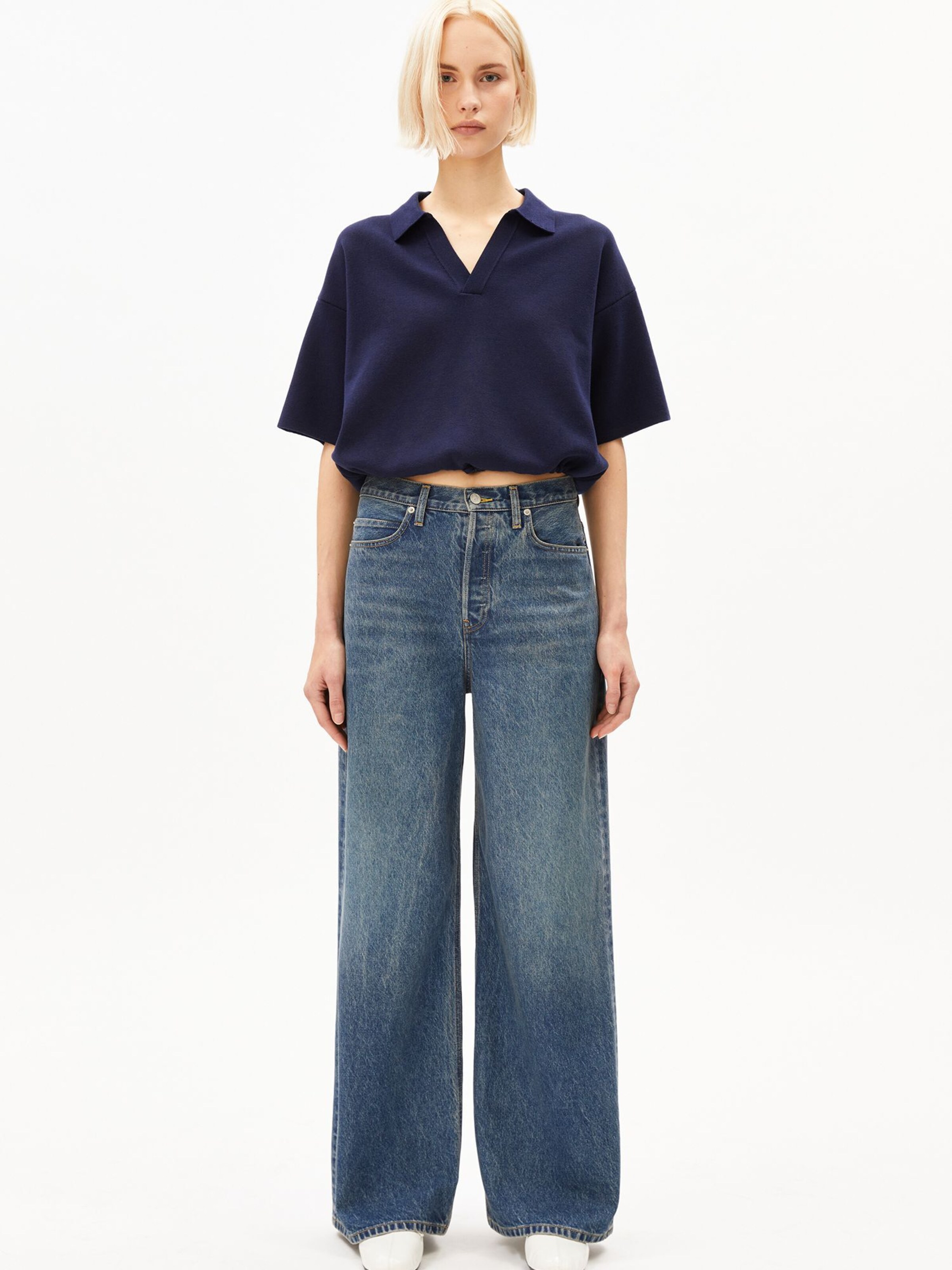 ARMEDANGELS Loosefit Jeans ATHENAAS in Blau: Vorderseite
