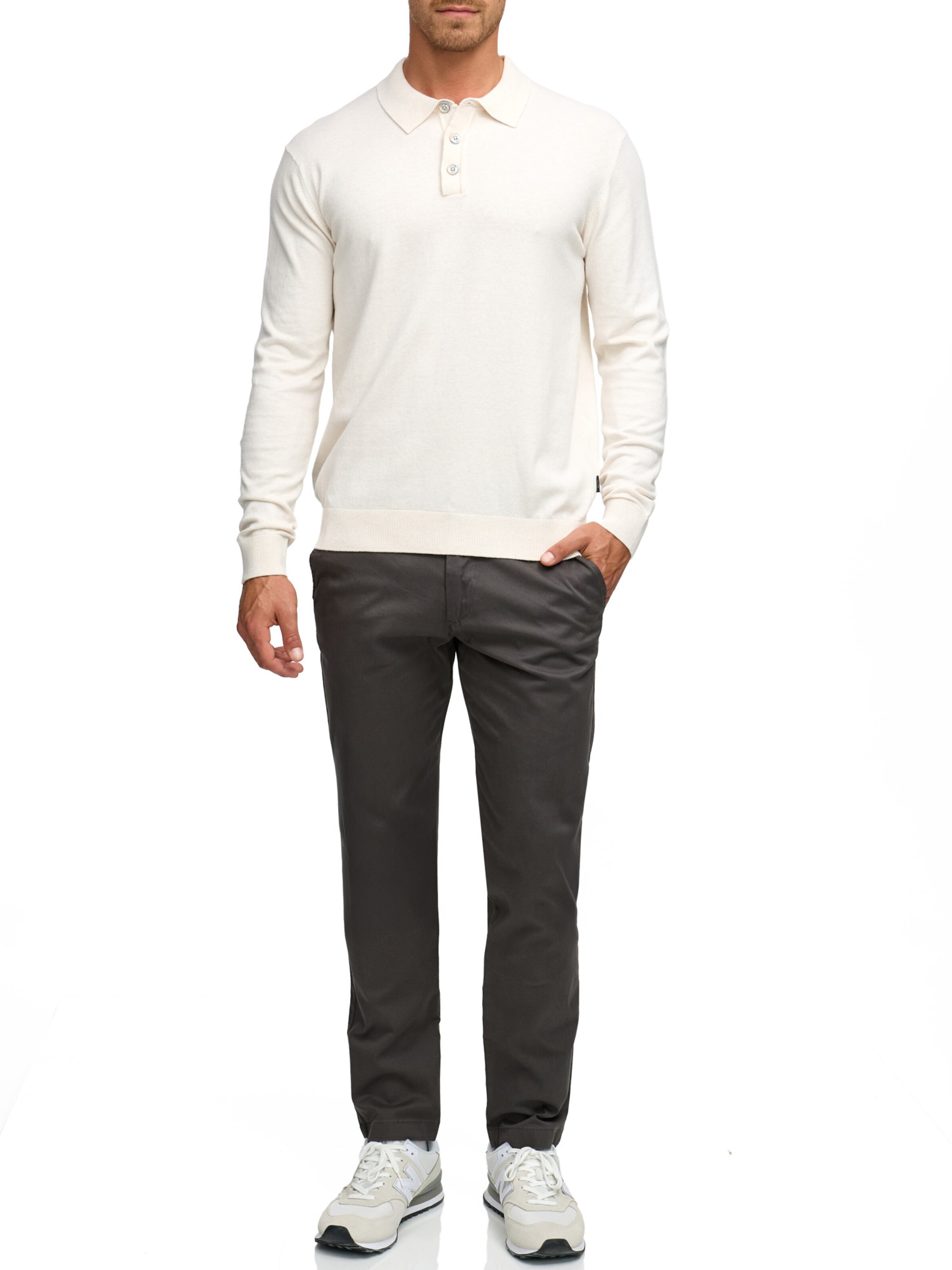 INDICODE JEANS Regular Chino Pants in Grey