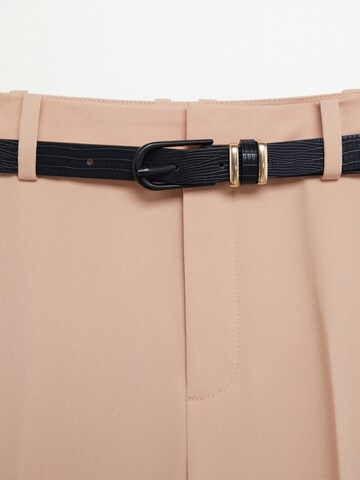 MANGO Slim fit Pleated Pants 'Boreal 5' in Beige