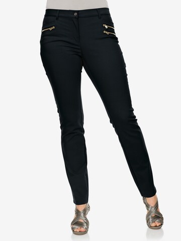 Regular Pantalon heine en noir : devant