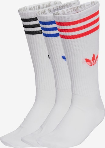 ADIDAS ORIGINALS Socken '3-Stripes High Crew 3 Pairs' in Weiß: Vorderseite