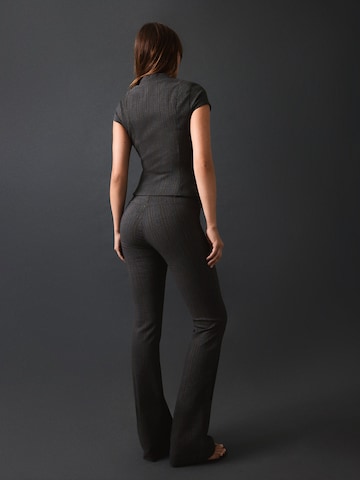 Bershka Flared Pants in Grey