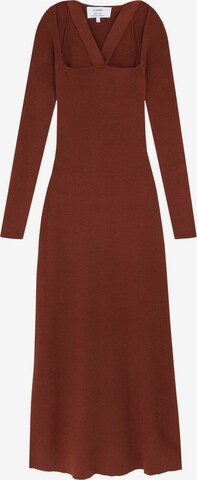 Scalpers Knitted dress in Brown: front