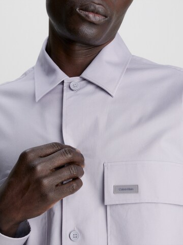 Calvin Klein Comfort fit Button Up Shirt in Grey