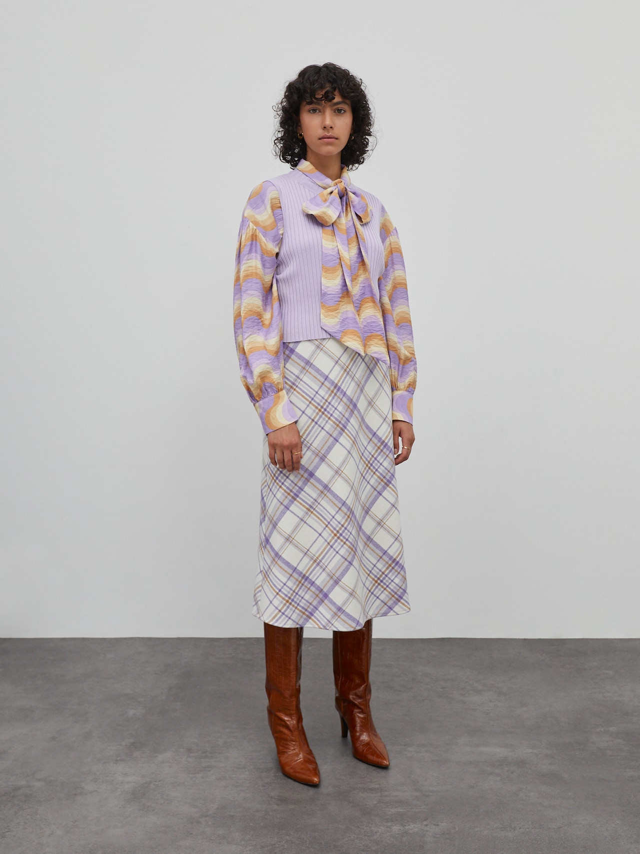 EDITED Producten Gebreide top 'Amora' Lila