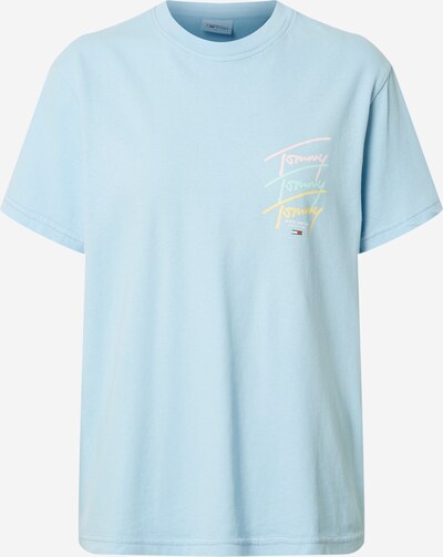 Tricou Tommy Jeans pe albastru deschis / galben / verde mentă / alb, Vizualizare produs