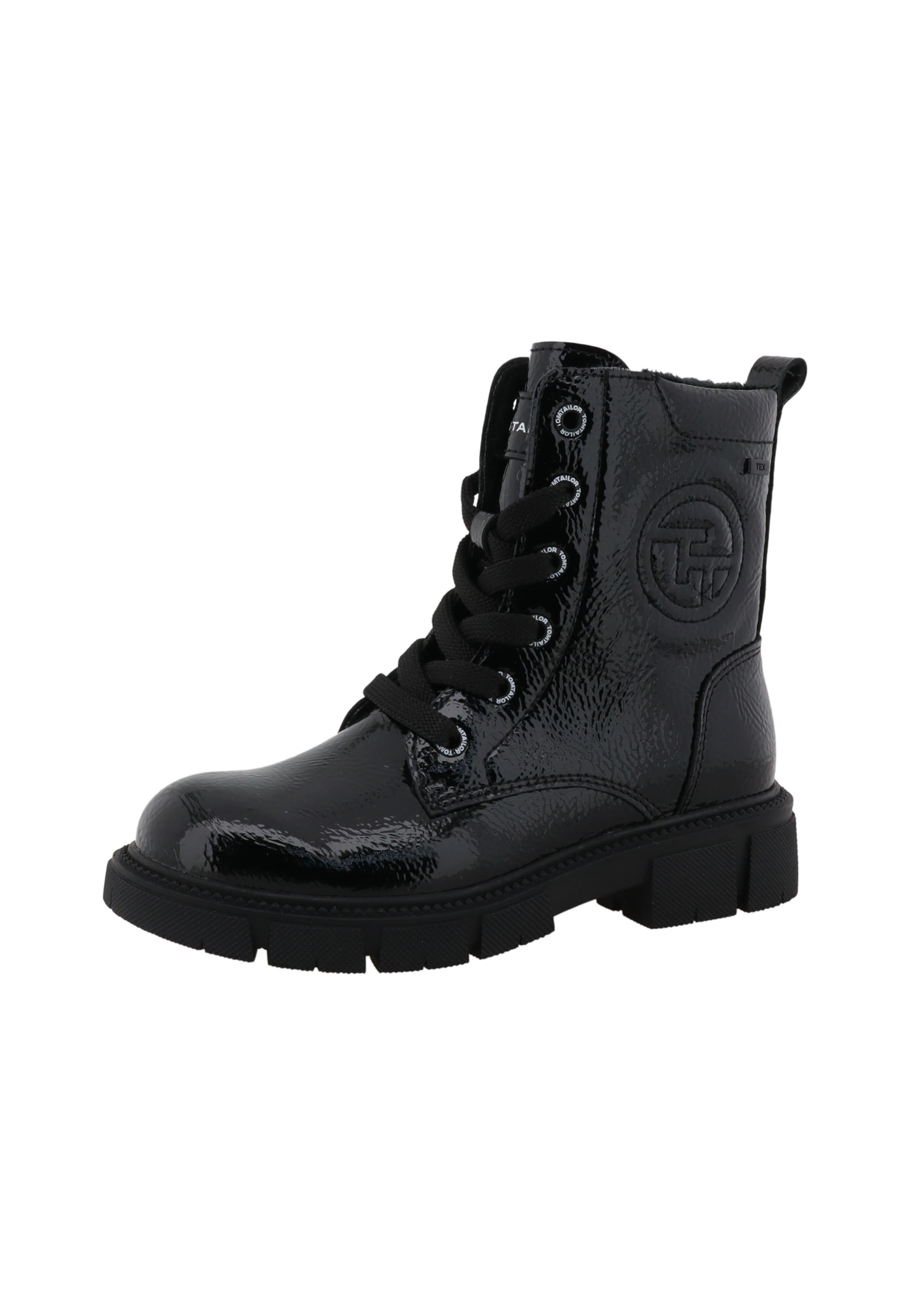 TOM TAILOR - Bota em preto: frente