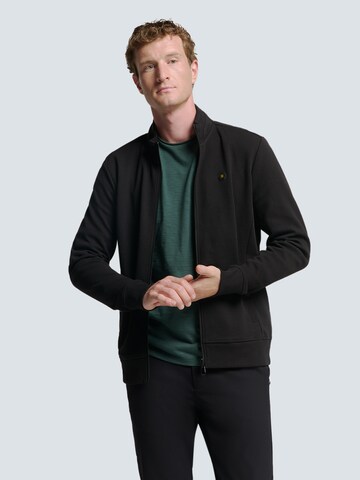 No Excess Zip-Up Hoodie in Black: front