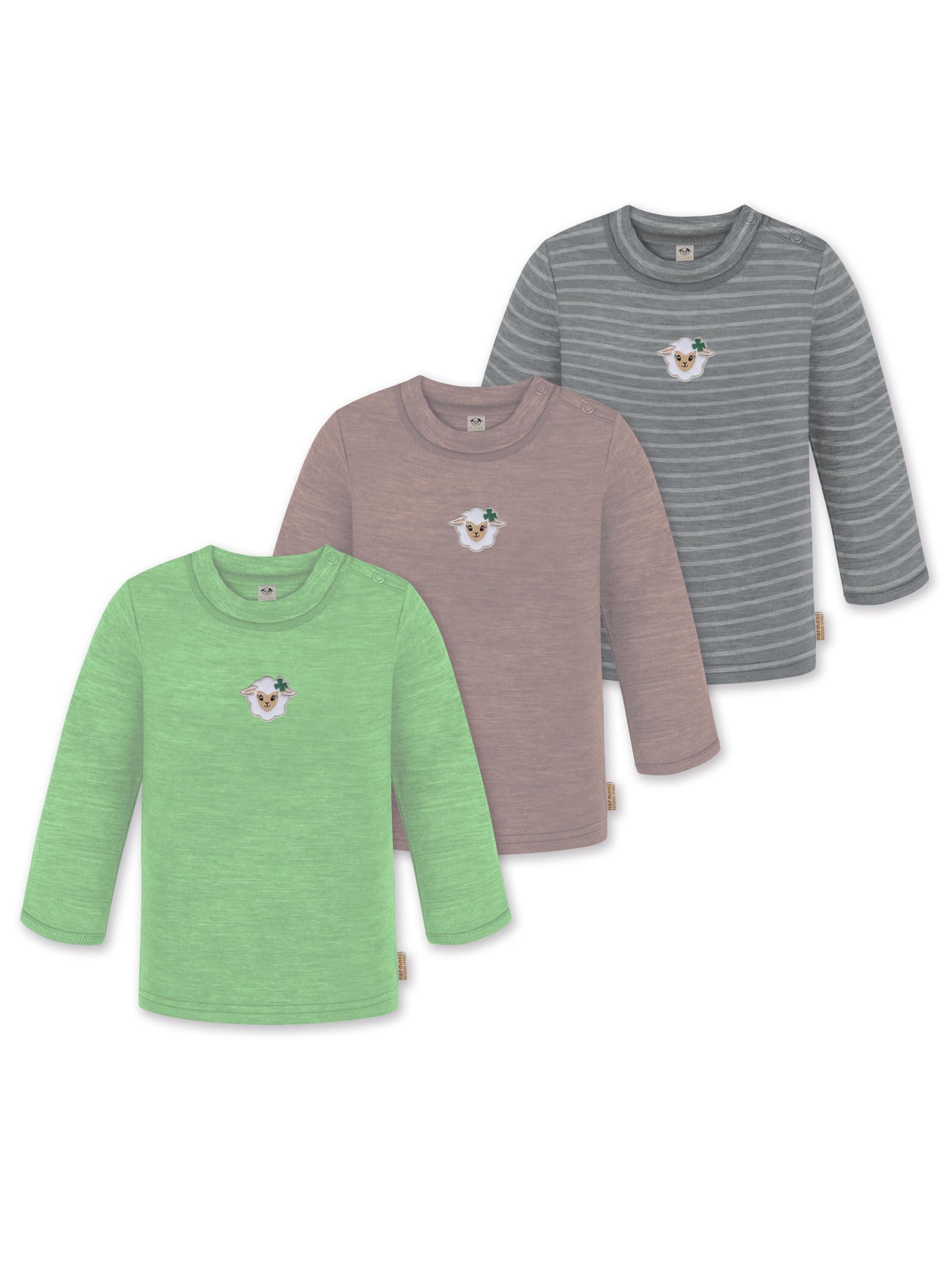 normani Shirt 'Taupo' in Grau: Vorderseite