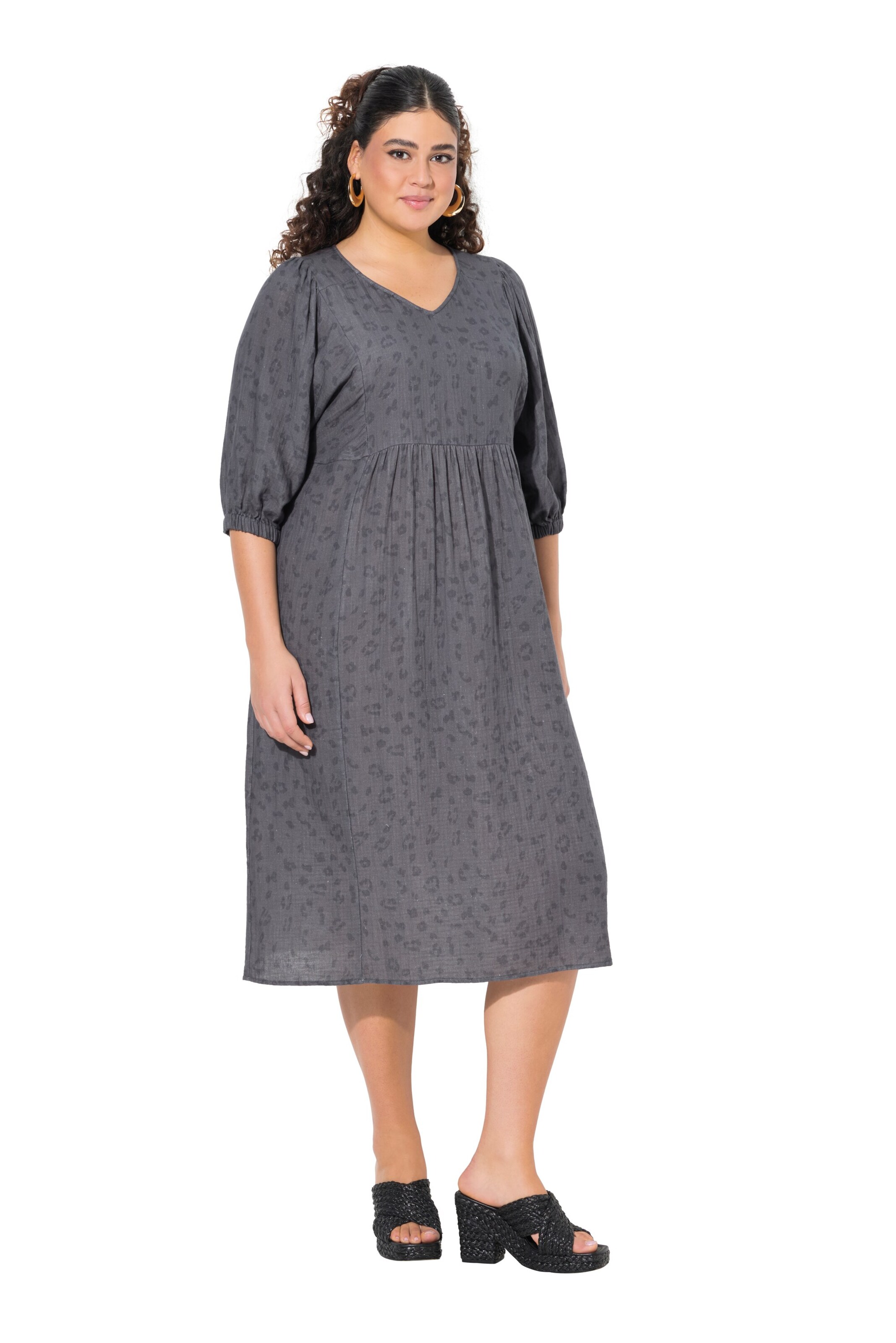 Ulla Popken Kleid in Grau: Vorderseite