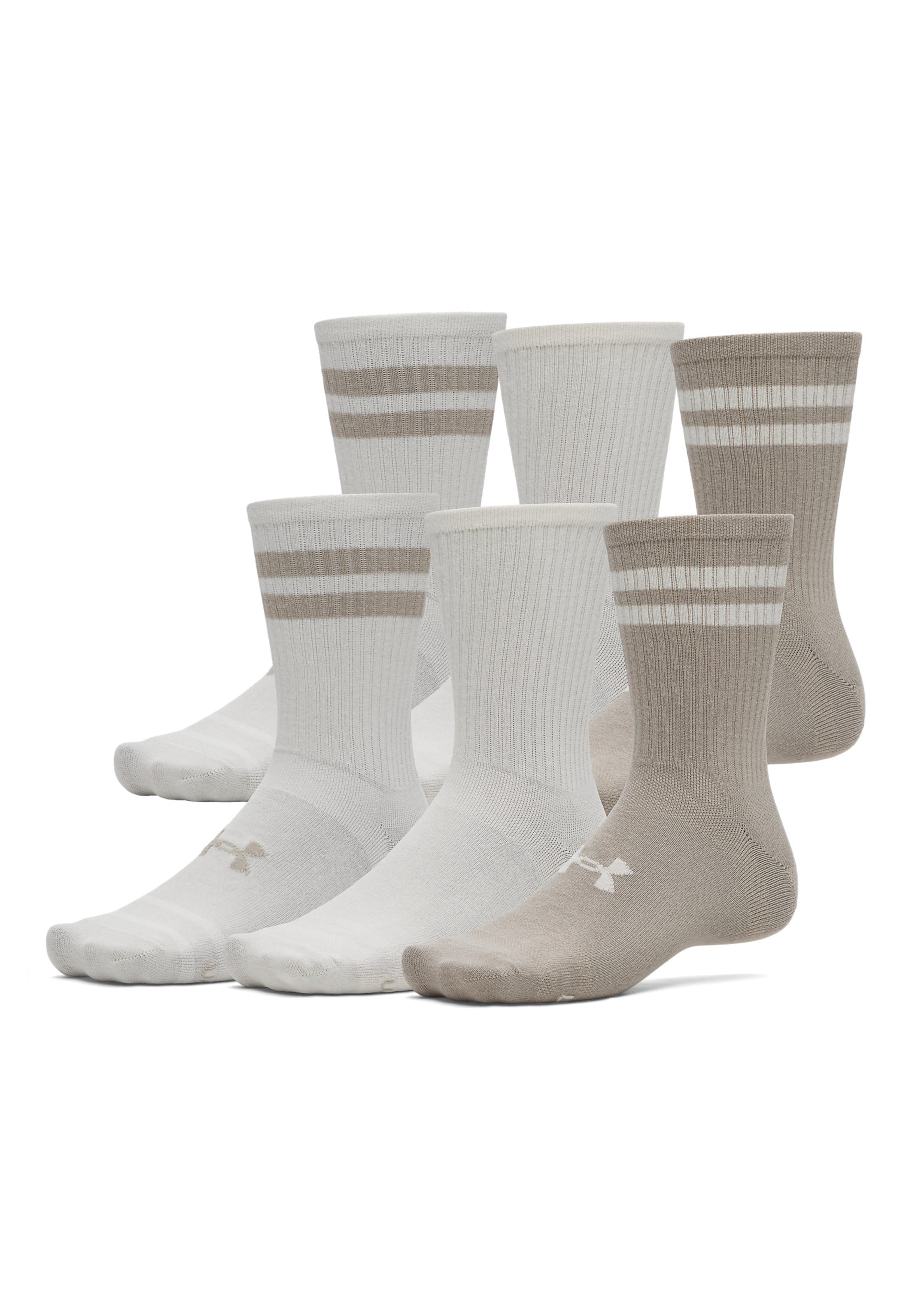 UNDER ARMOUR Sports socks 'Essential' in Light brown / White, Item view