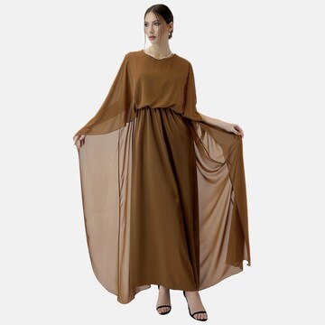 Elara Kleid 'Abaya' in Braun: Vorderseite