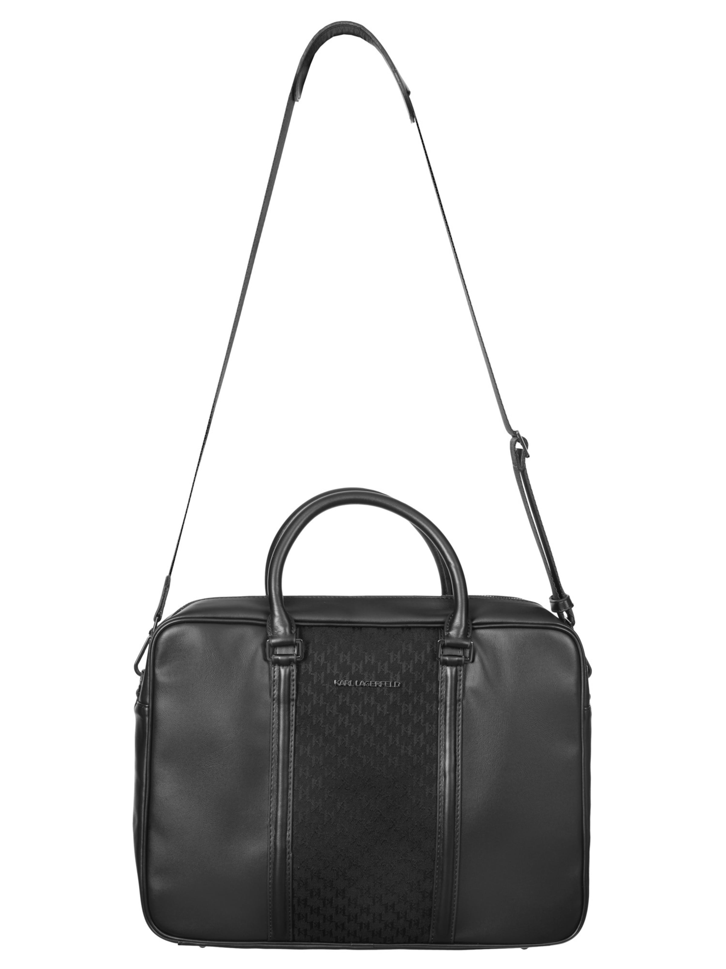 Borsa per laptop di Karl Lagerfeld in nero: frontale