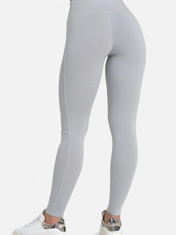 Evoni Slimfit Leggings 'aus Baumwolle mit hohem Bund'‌‌‌ in Grau