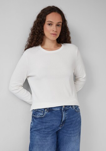 T-shirt QS en blanc : devant