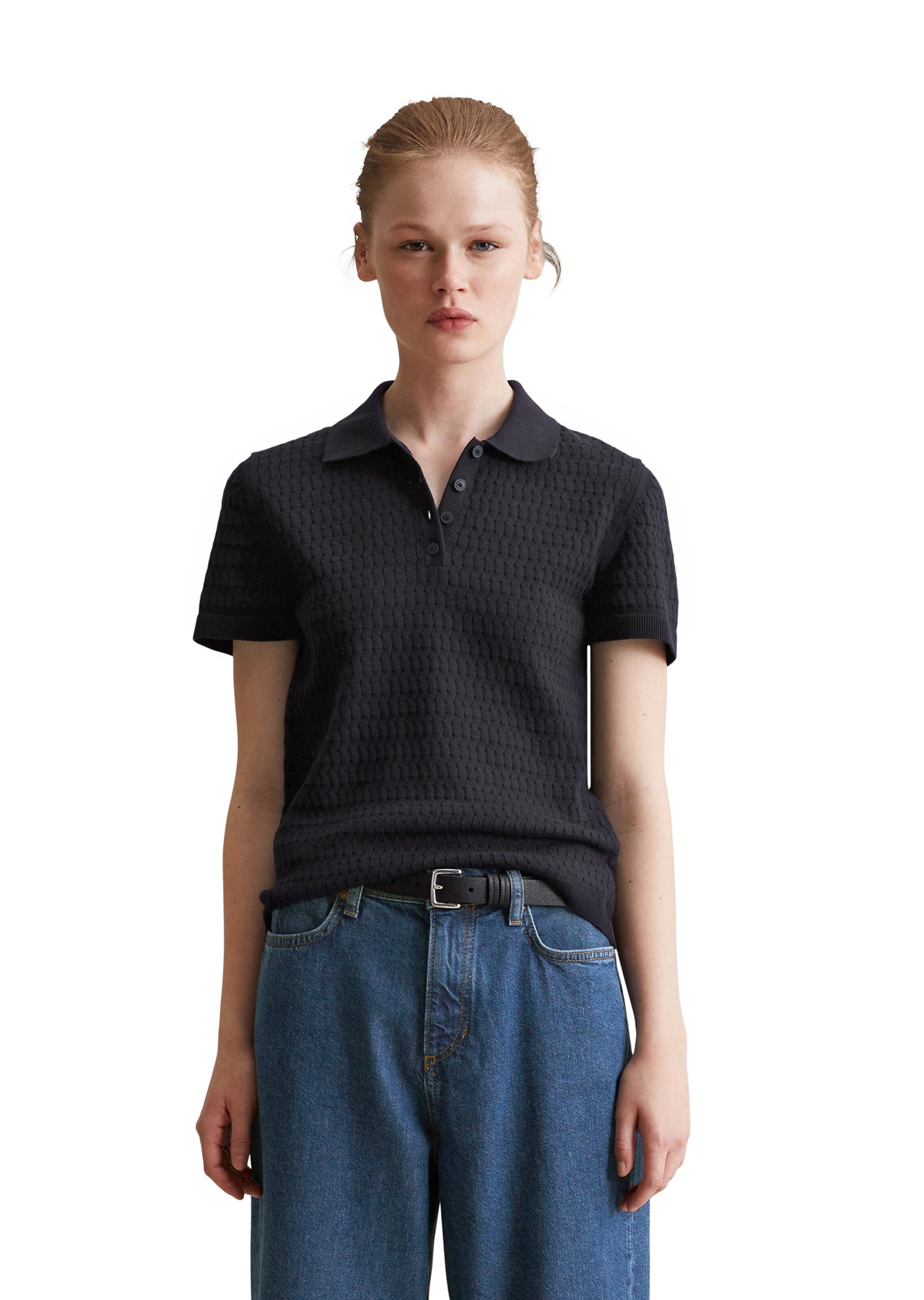Marc O'Polo DENIM Poloshirt in Blau: Vorderseite