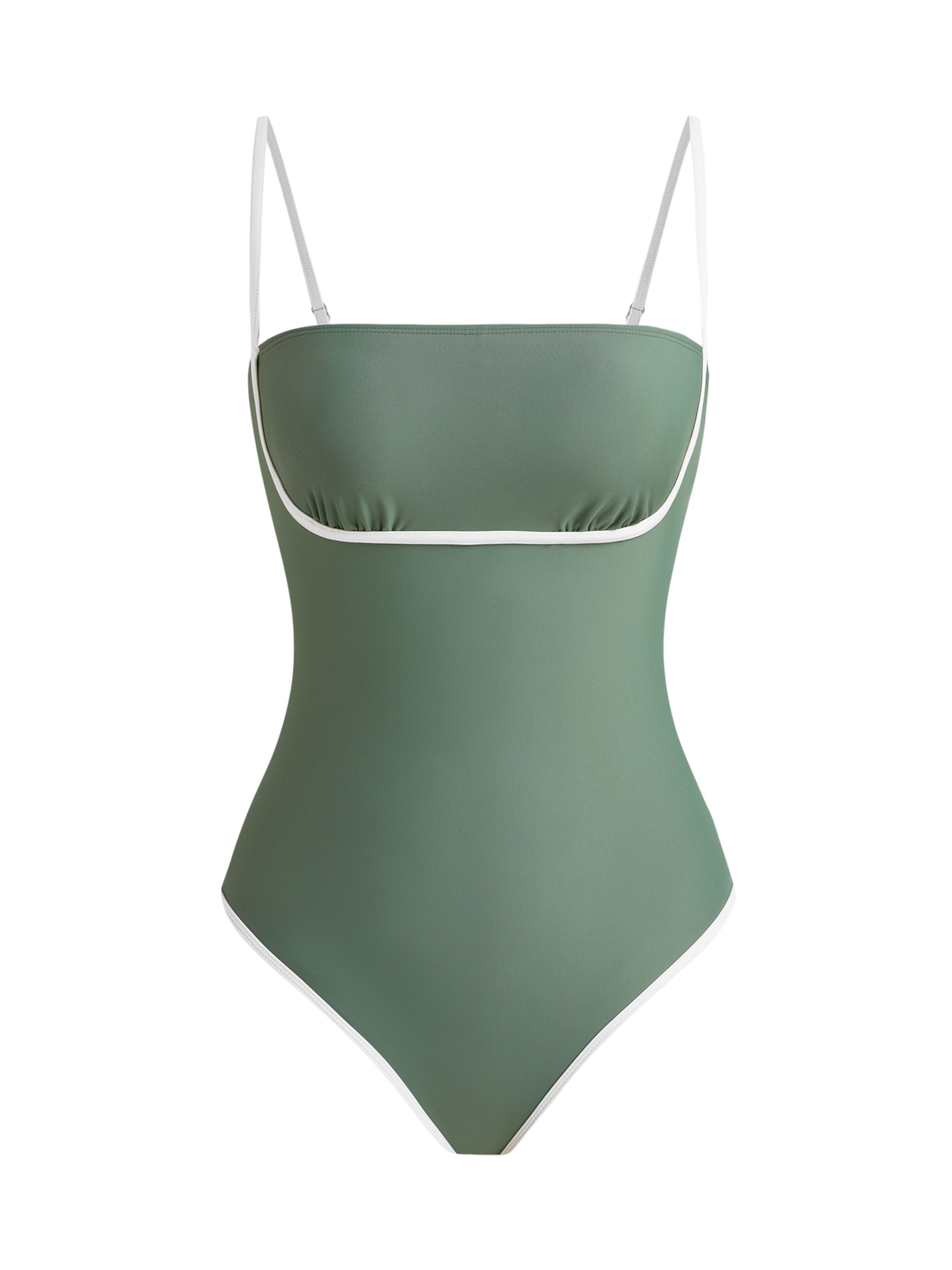 Cupshe Bustier Badeanzug‌‌‌‌‌ in Grün: Vorderseite