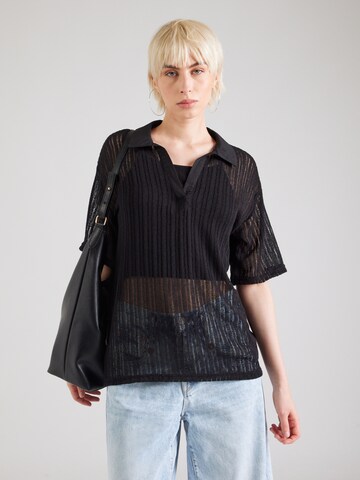 VERO MODA Poloshirt 'VMCAILEY' in Schwarz: Vorderseite