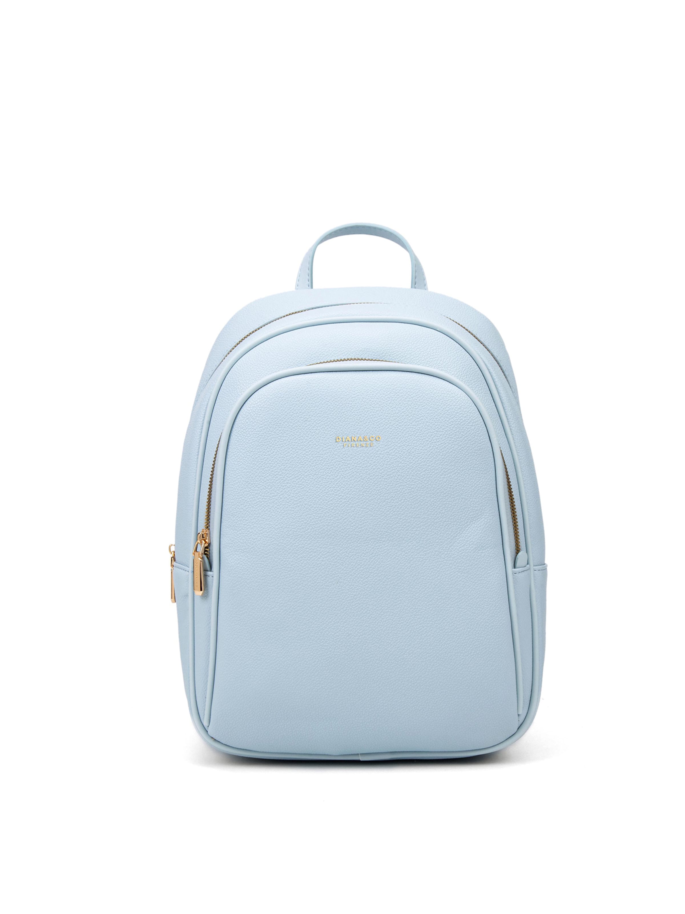 Zaino 'Zaino Donna Vegan Leather con Zip e Tasche - Diana & Co Firenze' di Diana&Co. in blu: frontale