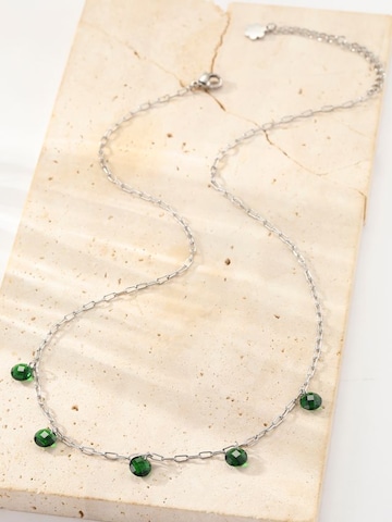 Hey Happiness Ketting 'Green Glow' in Zilver