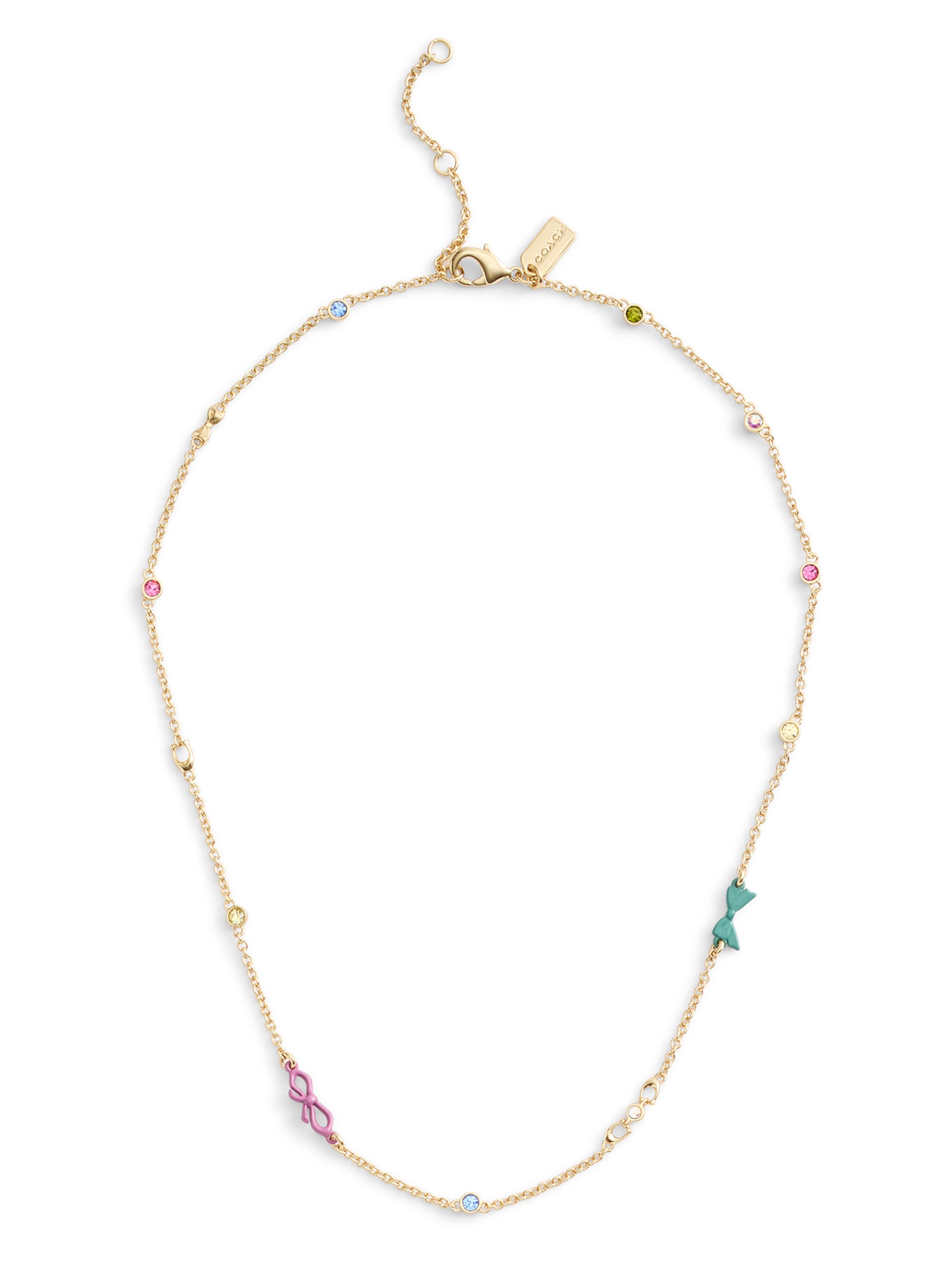 COACH Colar em azul ciano / ouro / esmeralda / magenta, Vista do artigo