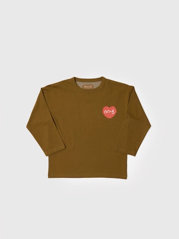Maru + Bo Shirt 'BASIC HEAVY-WEIGHT PIXEL HEART GRAPHIC T-SHIRT'‌‌ in Braun: Vorderseite
