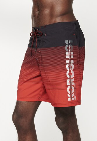 Shorts de bain KOROSHI en rouge