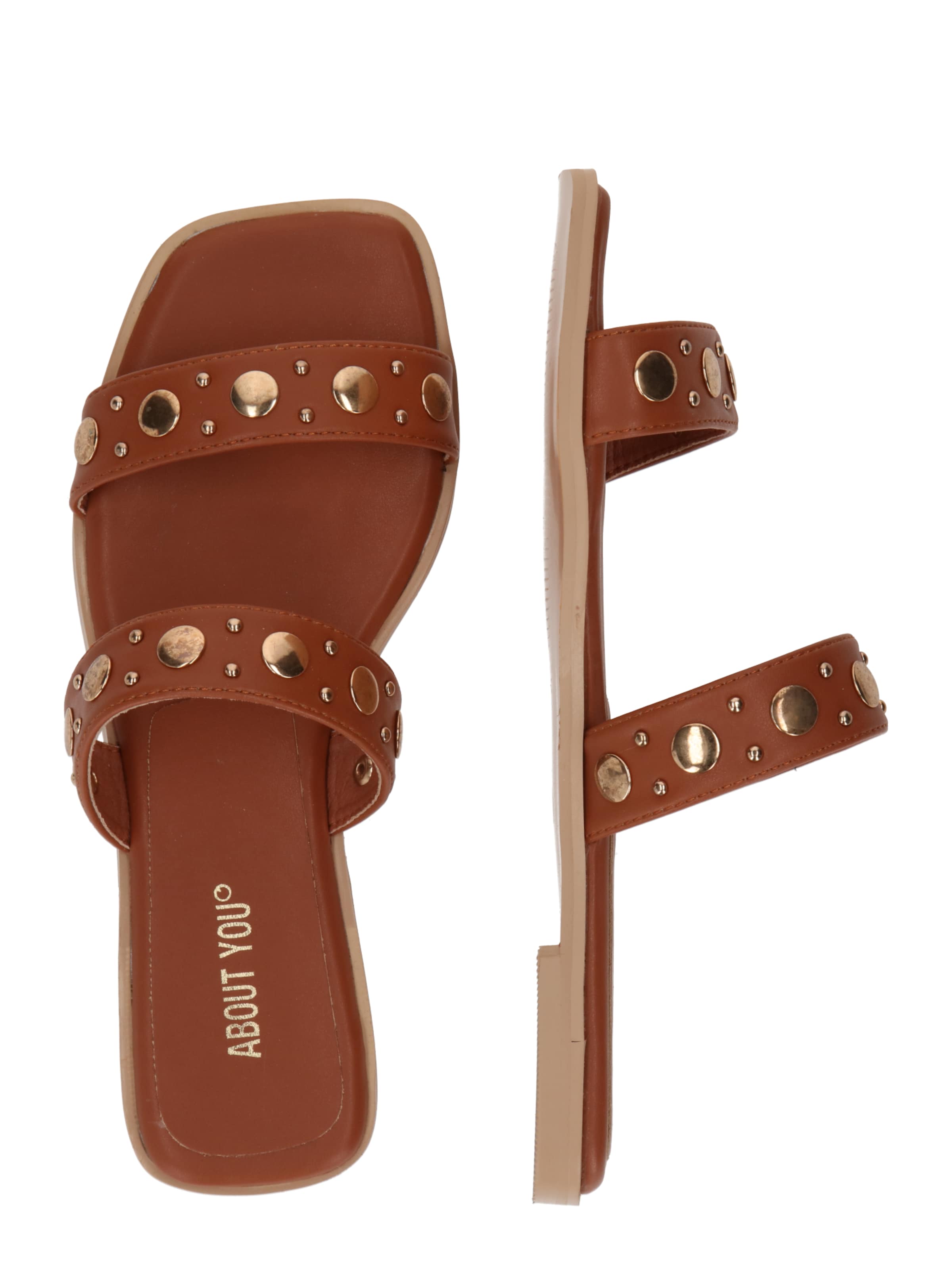 ABOUT YOU Slipper 'Valeria' i brun