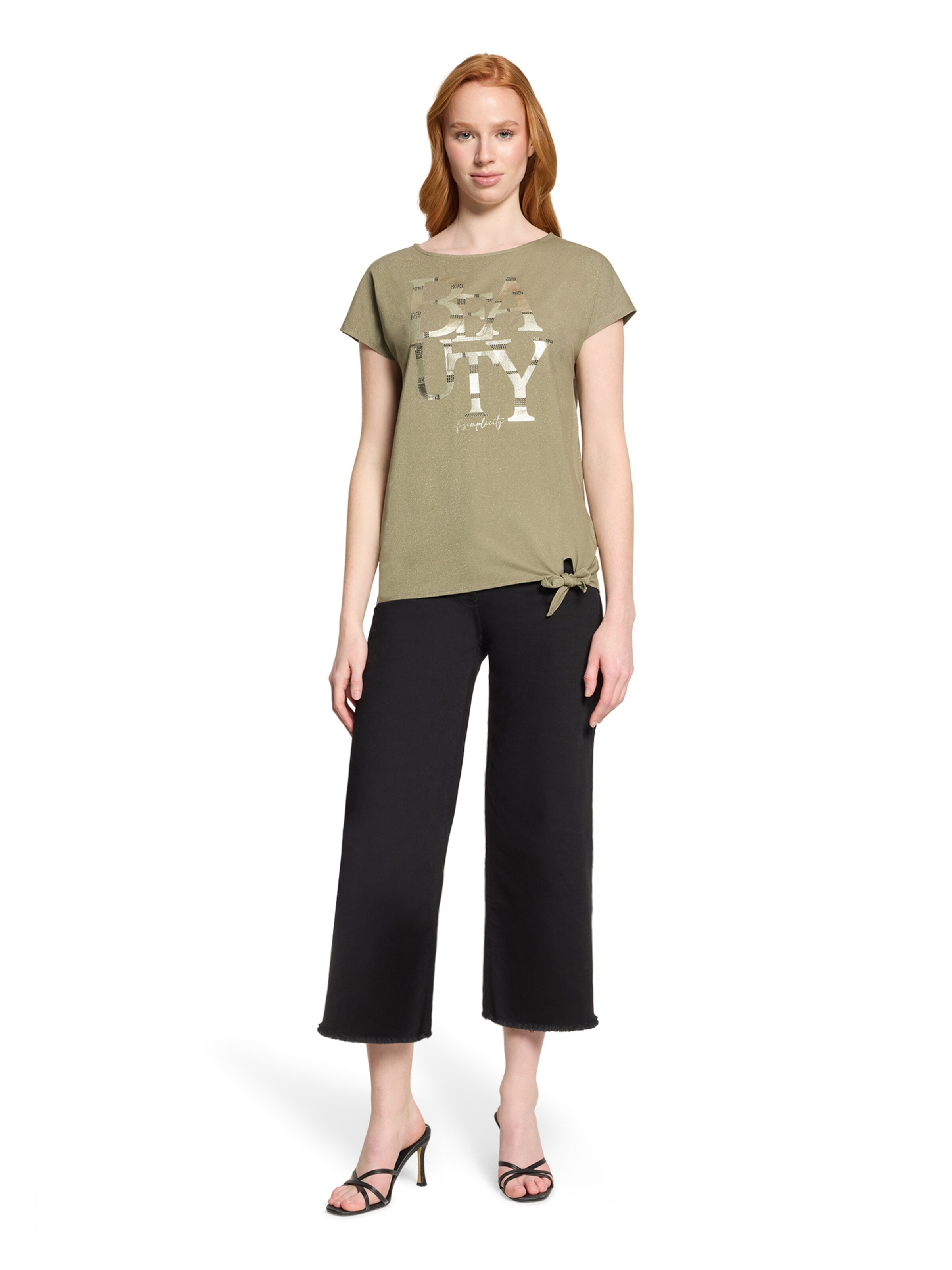 Betty Barclay Halbarm-Shirt mit Knoten in Grün