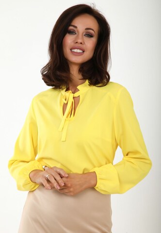 Awesome Apparel Blouse in Geel: voorkant