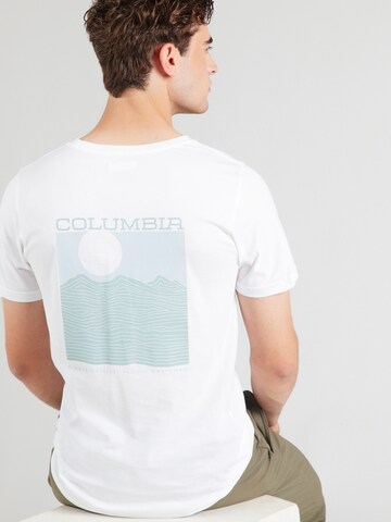 T-Shirt fonctionnel 'Rapid Ridge' COLUMBIA en blanc : devant