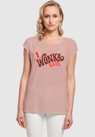 ABSOLUTE CULT Shirt 'Willy Wonka - Bar' in Red: front