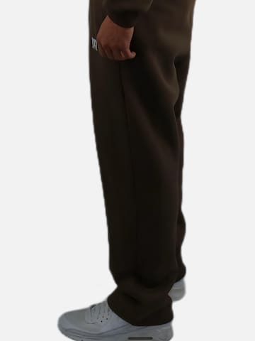 HEFTYKA Loose fit Workout Pants 'OPEN' in Brown