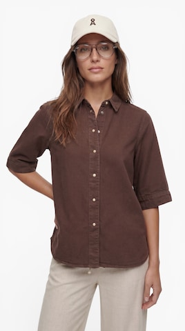 OBJECT - Blusa 'OBJFRAME' em castanho: frente