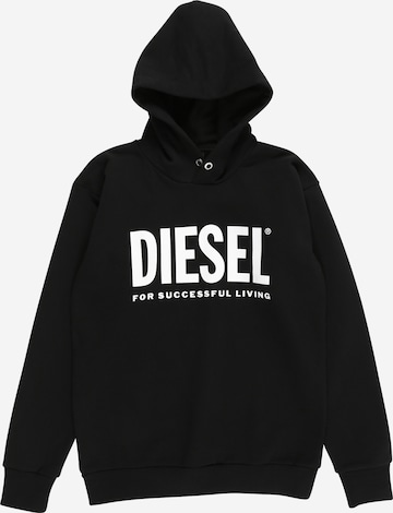 DIESEL Sweatshirt 'DIVISION' in Zwart: voorkant