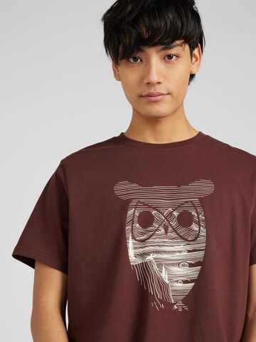 KnowledgeCotton Apparel T-Shirt (GOTS) in Braun