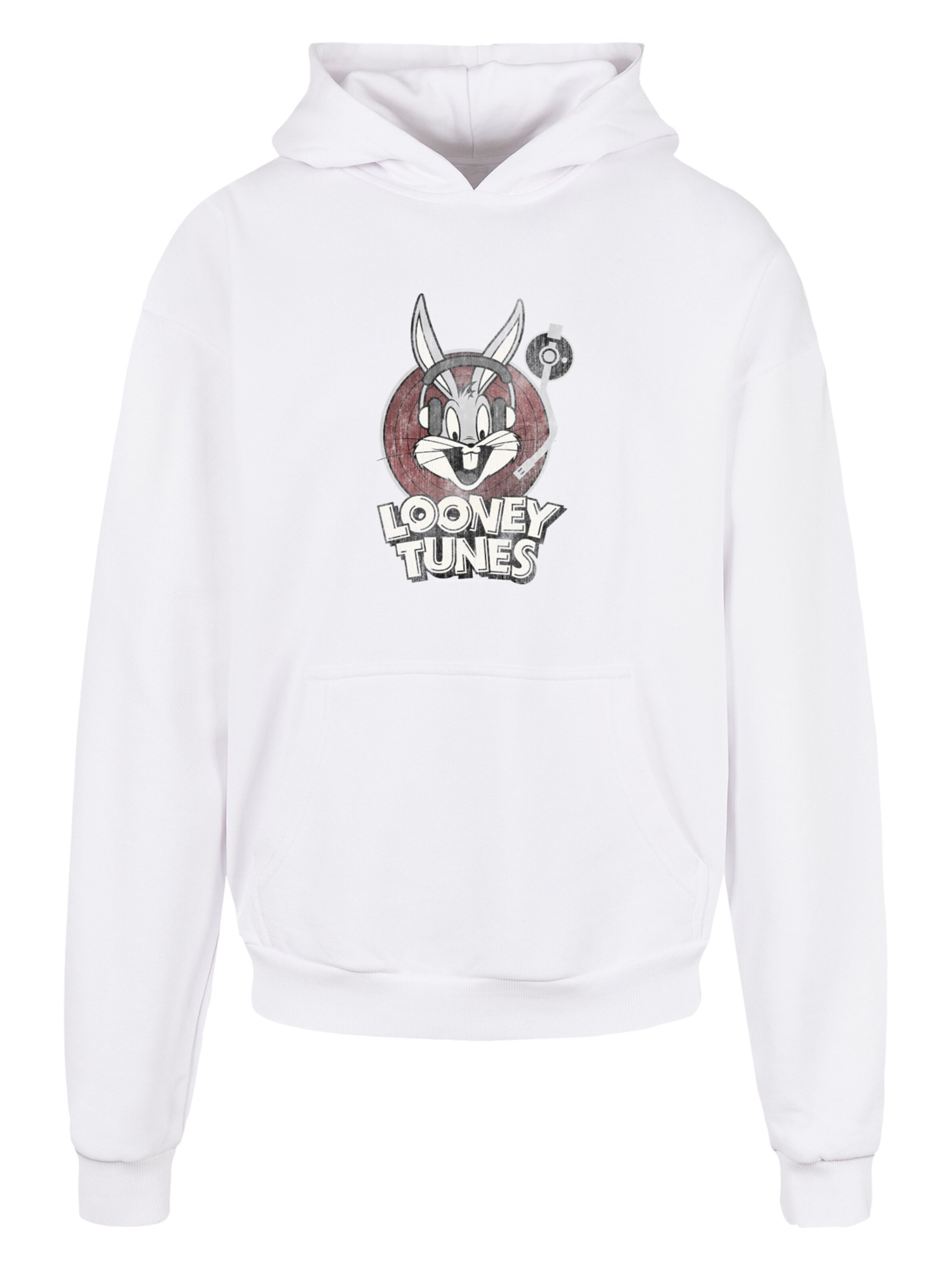 F4NT4STIC Sweatshirt 'Looney Tunes Bugs Bunny' in Weiß: Vorderseite