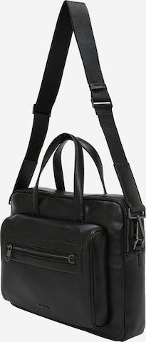 Sac d’ordinateur portable Calvin Klein en noir : devant