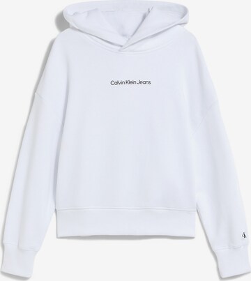 Sweat-shirt Calvin Klein Jeans en blanc : devant