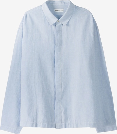 Bershka Button Up Shirt in Sky blue / White, Item view