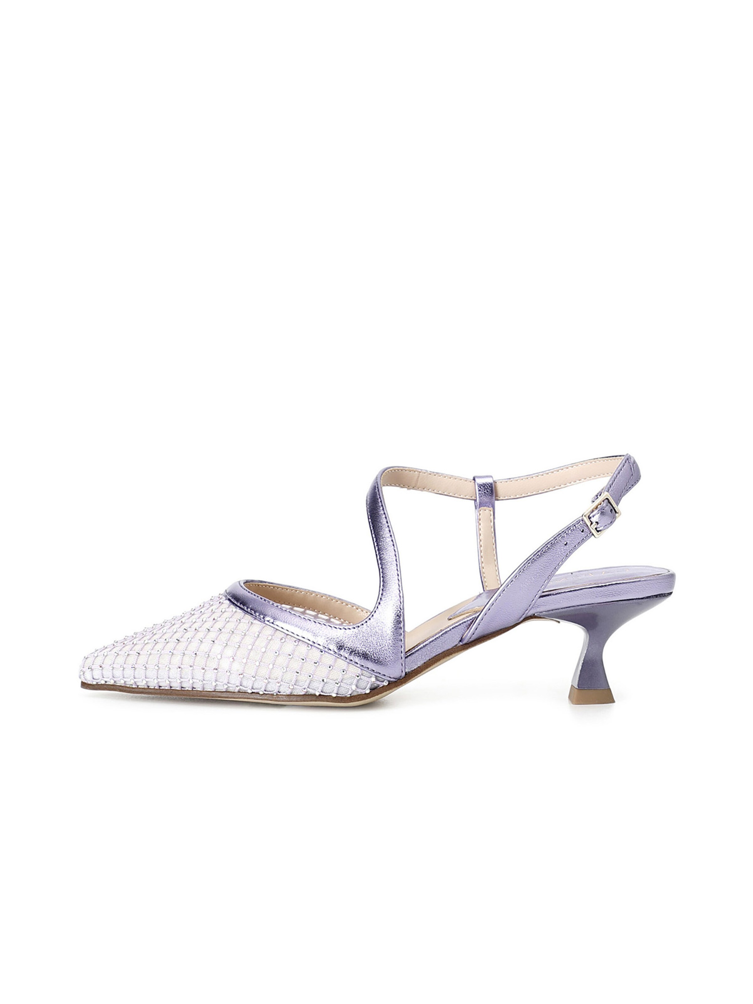 Escarpins à bride arrière CAFè NOIR en violet : devant