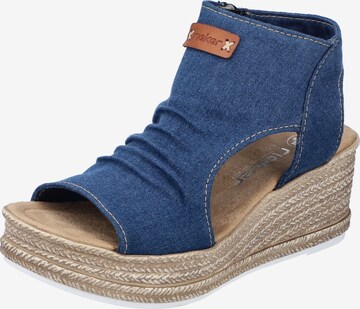 Rieker - Sandalias en azul: frente