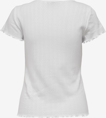ONLY Тениска 'Carlotta' в бяло