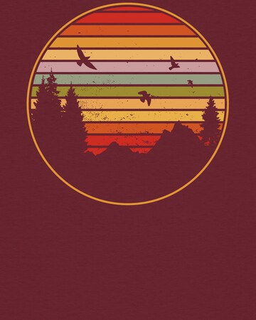 Watapparel Shirt 'Sunset Berge & Tannen' in Gemengde kleuren