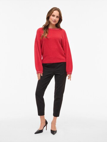 VILA - Pullover 'VISTELLA' em vermelho