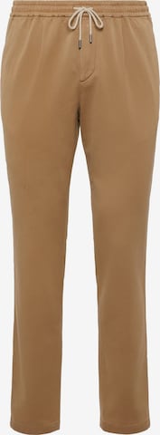 Pantaloni con pieghe di Boggi Milano in marrone: frontale